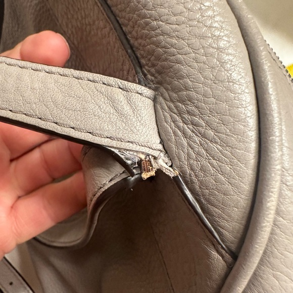 Michael Kors Rhea, elephant gray backpack bag with gunmetal zippers - Picture 13 of 14